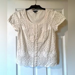 White lace top, American Eagle Outfitters, size S, pre-owned